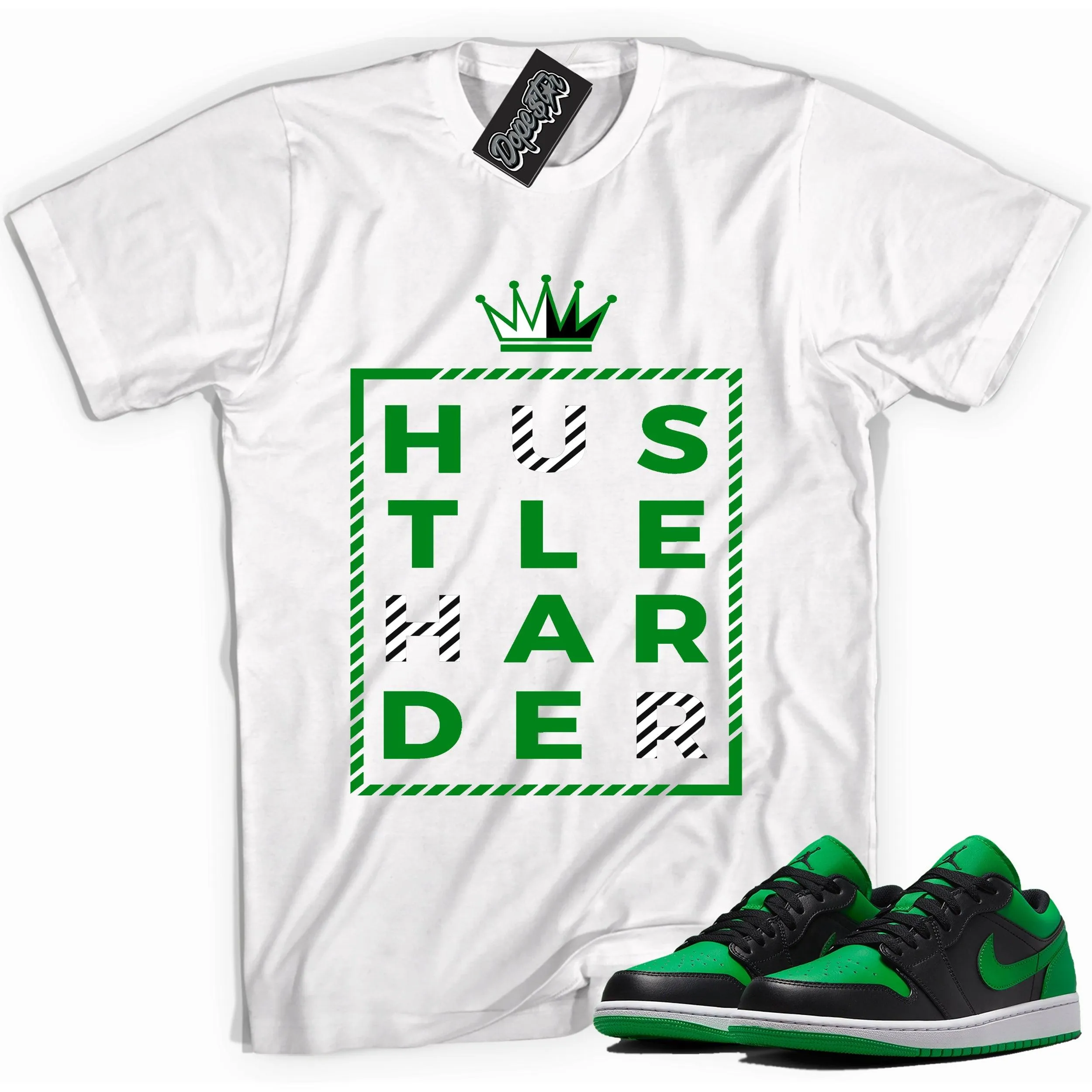 1 Low Lucky Green Shirt Hustle Harder