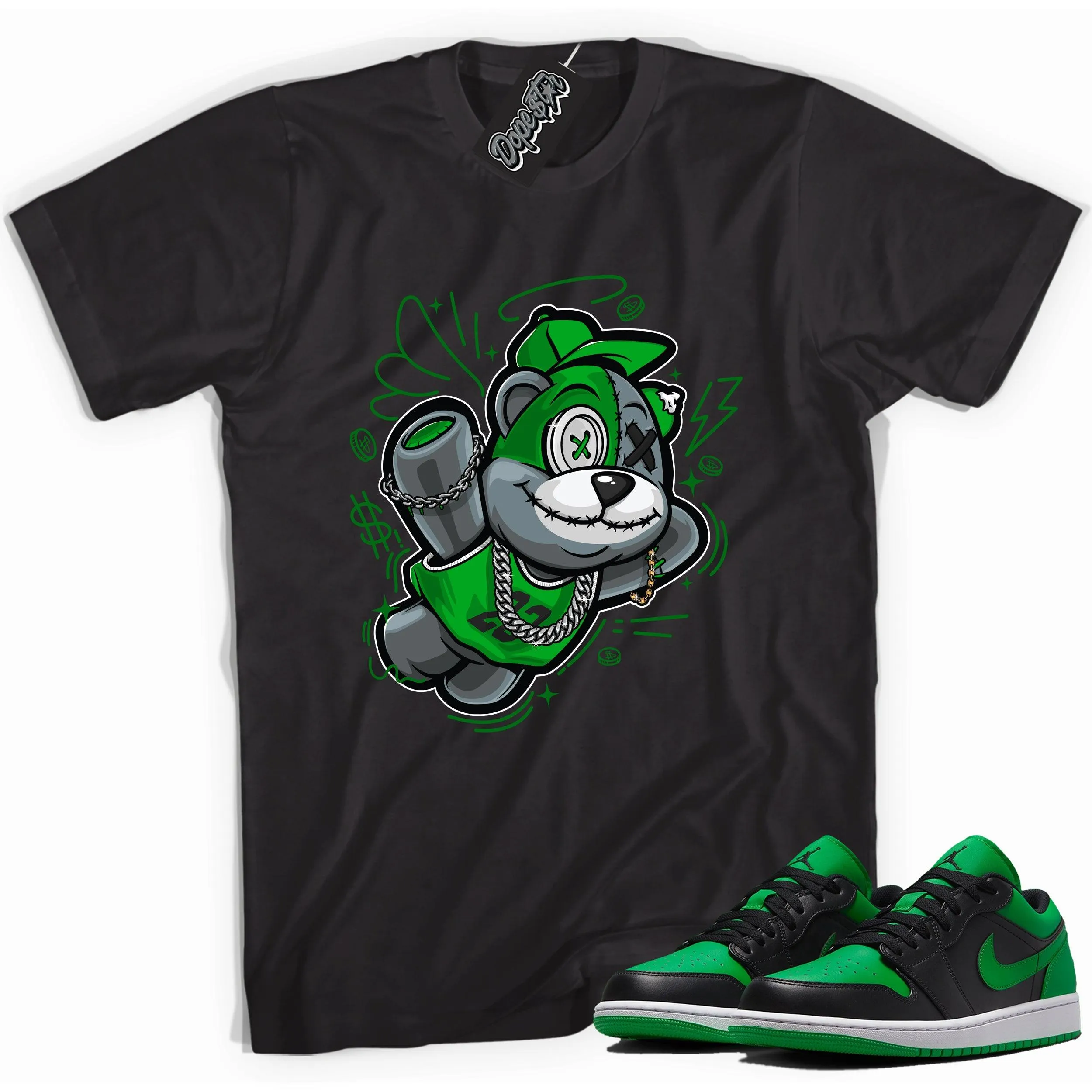 1 Low Lucky Green Shirt Slam Dunk Bear