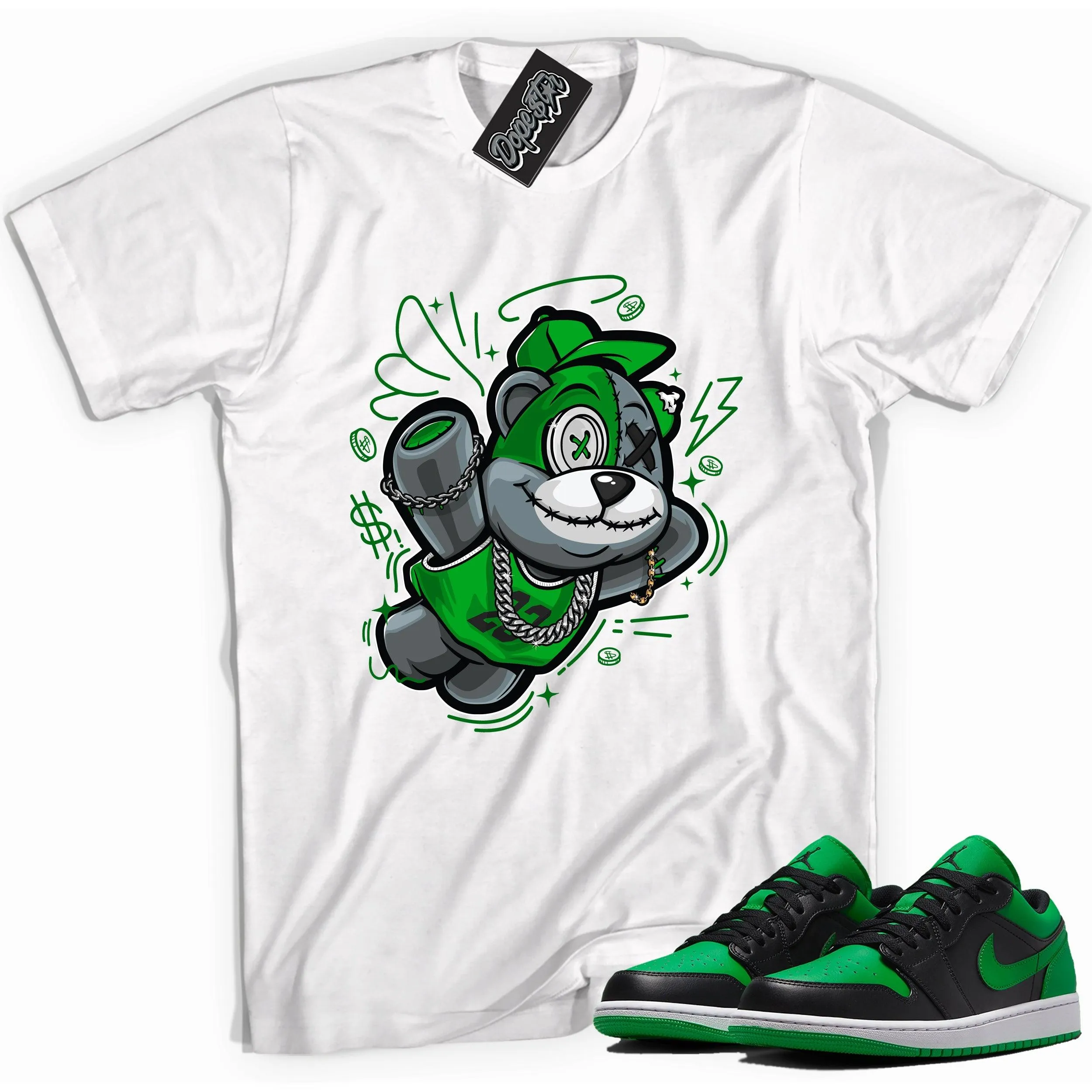 1 Low Lucky Green Shirt Slam Dunk Bear