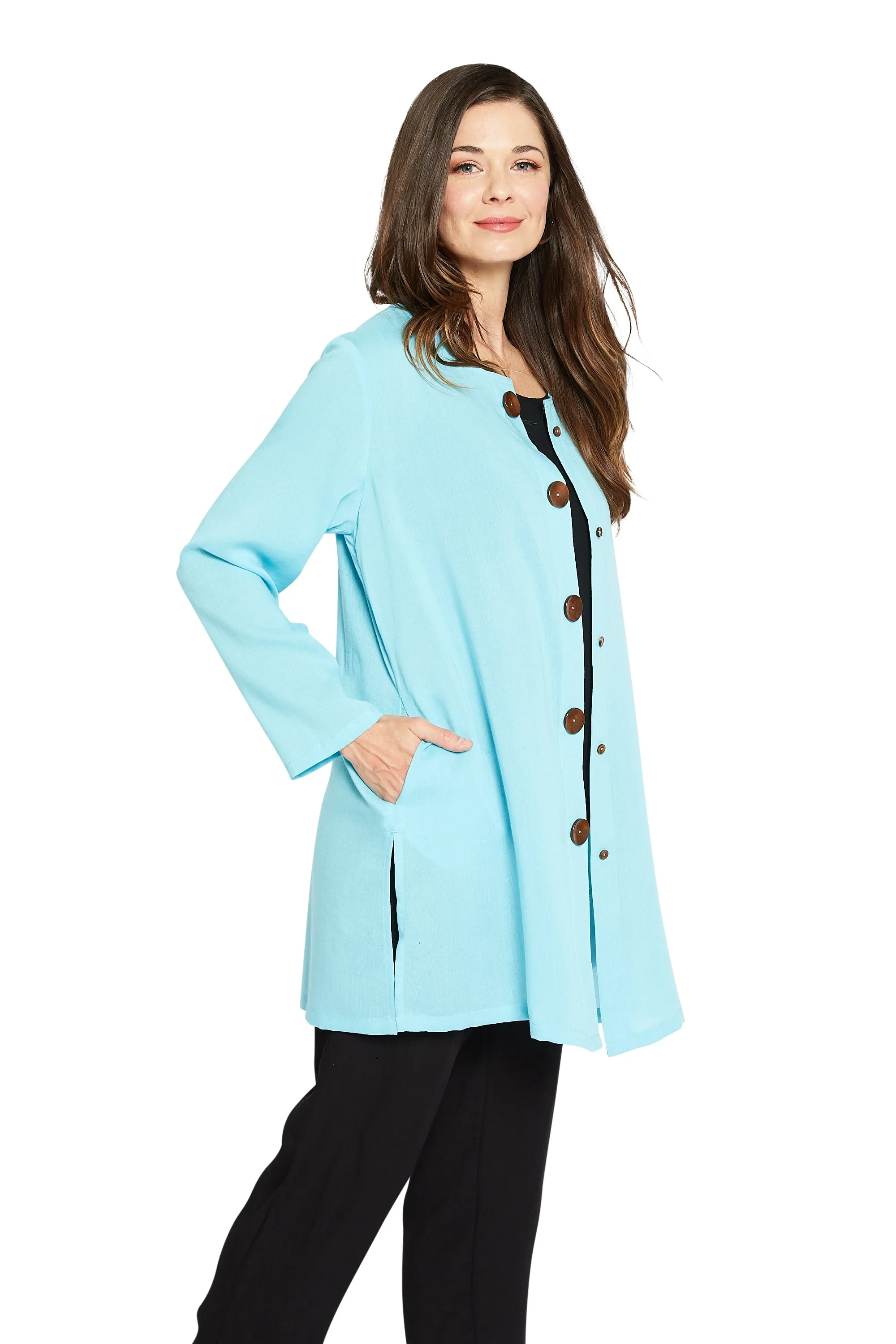 AA320 - Peggy Duster Linen Jacket