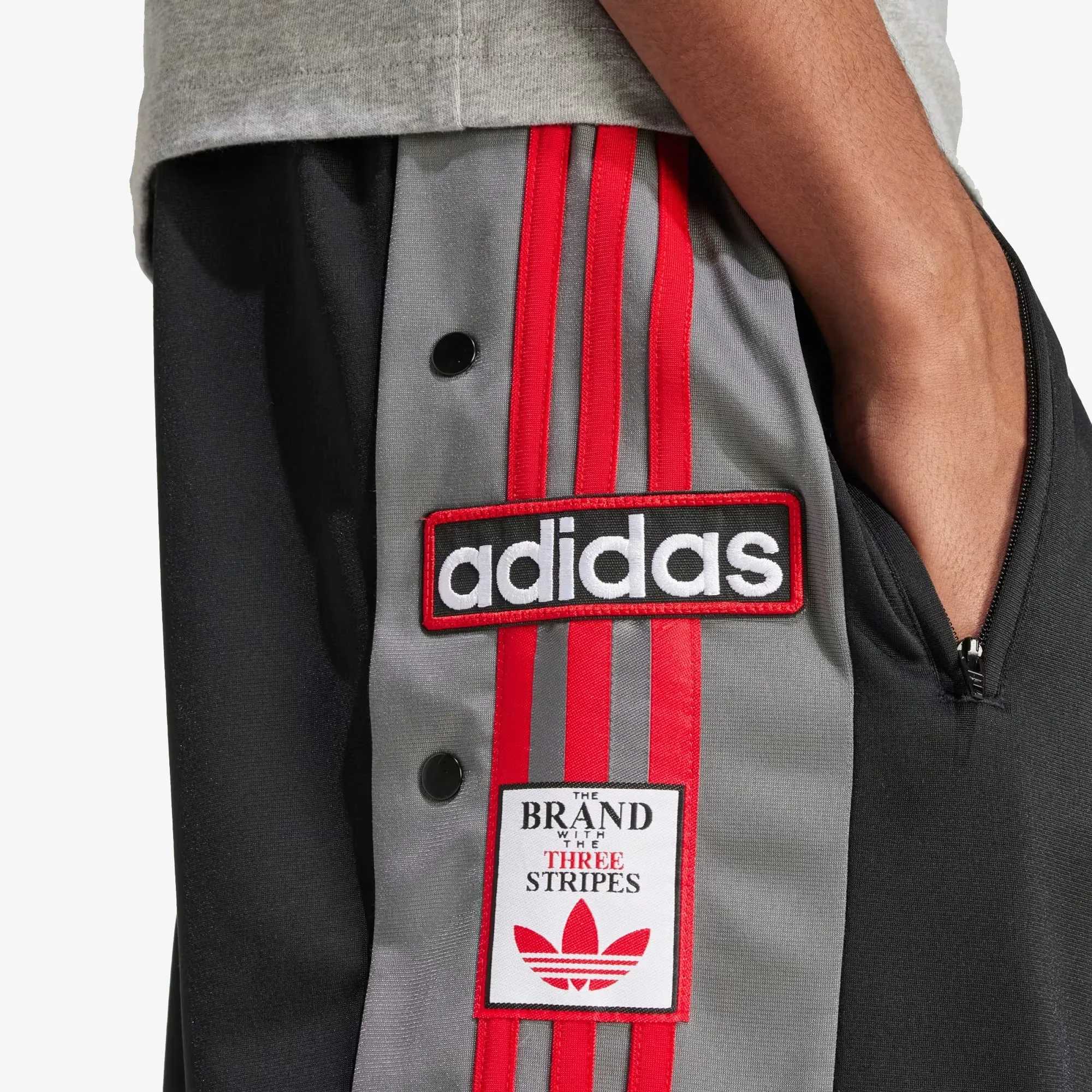 ADIDAS ORIGINALS | ADICOLOR ADIBREAK SHORTS { BLACK/GREY FOUR/BETTER SCARLET