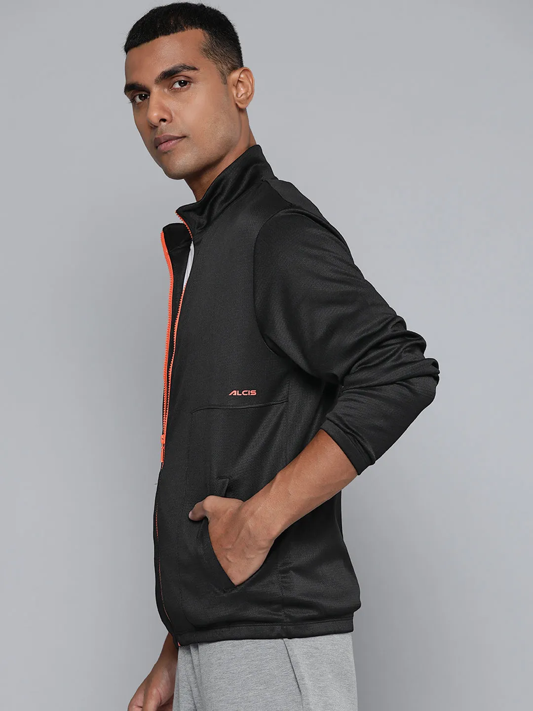 Alcis Men Black Running Sporty Jacket