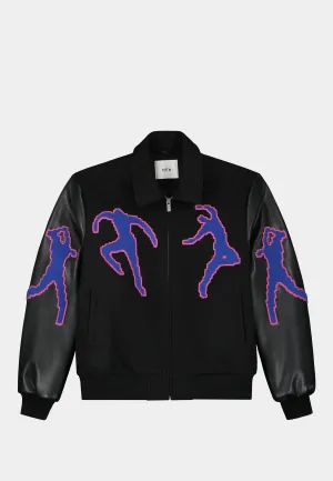 ARTE Jonah Pixel Dancer Varsity Jacket - Blac