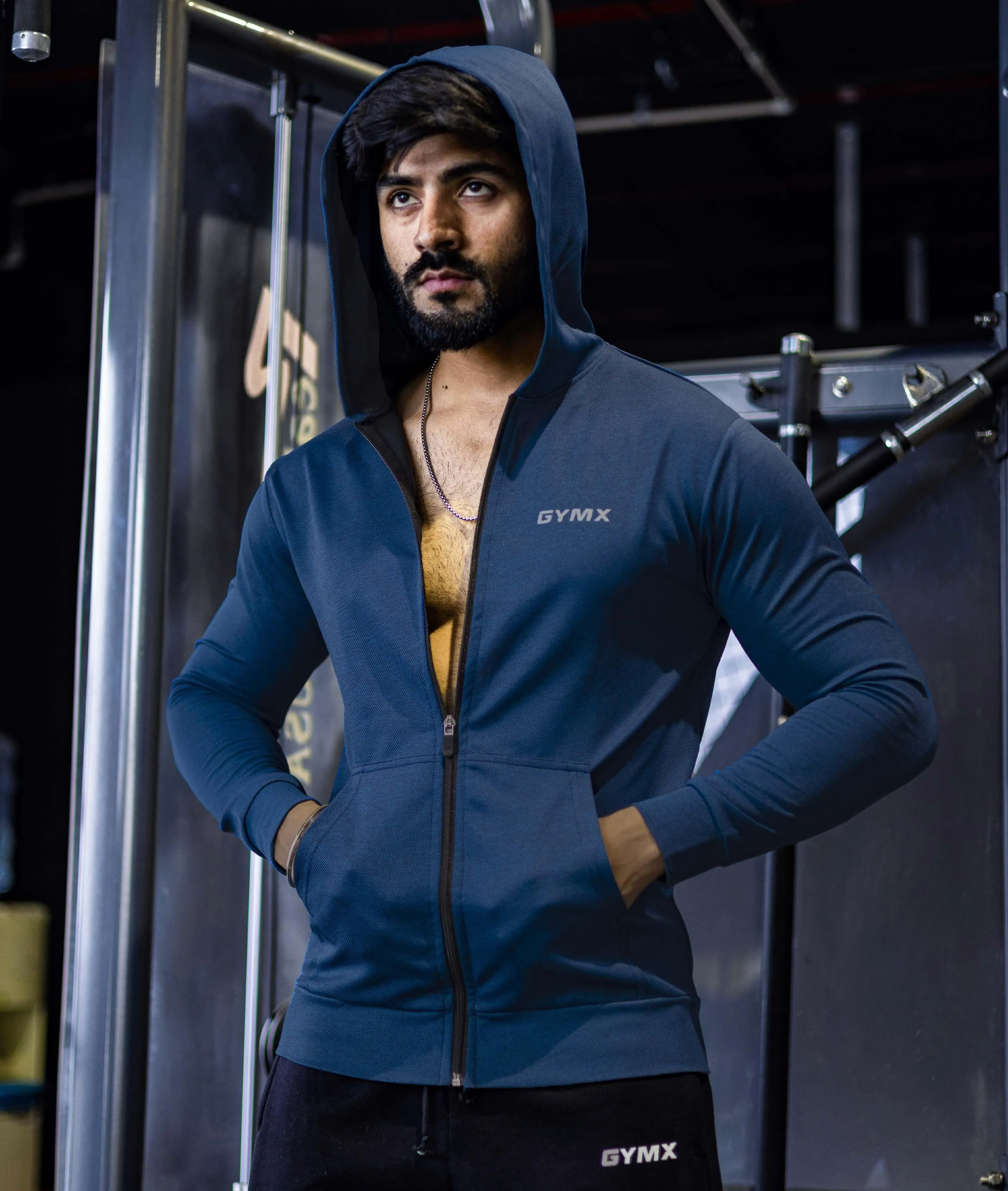 Beast GymX Hoodie: Envy Blue