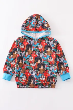 Blue character boy hoodie