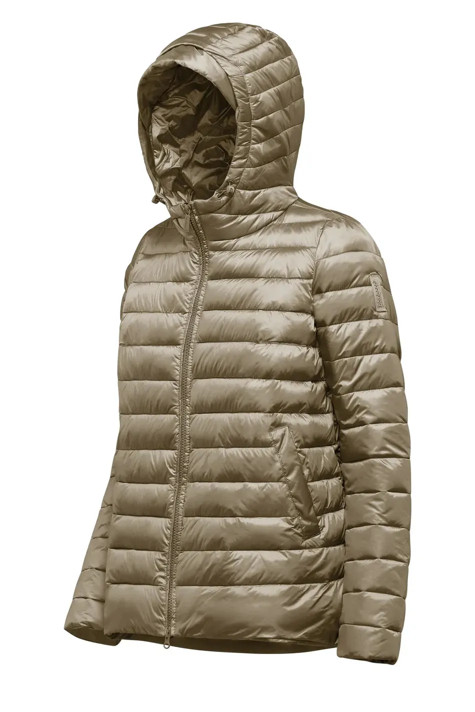 Bomboogie Lightweight hooded down jacket for women GW7805TDLC104 bronze