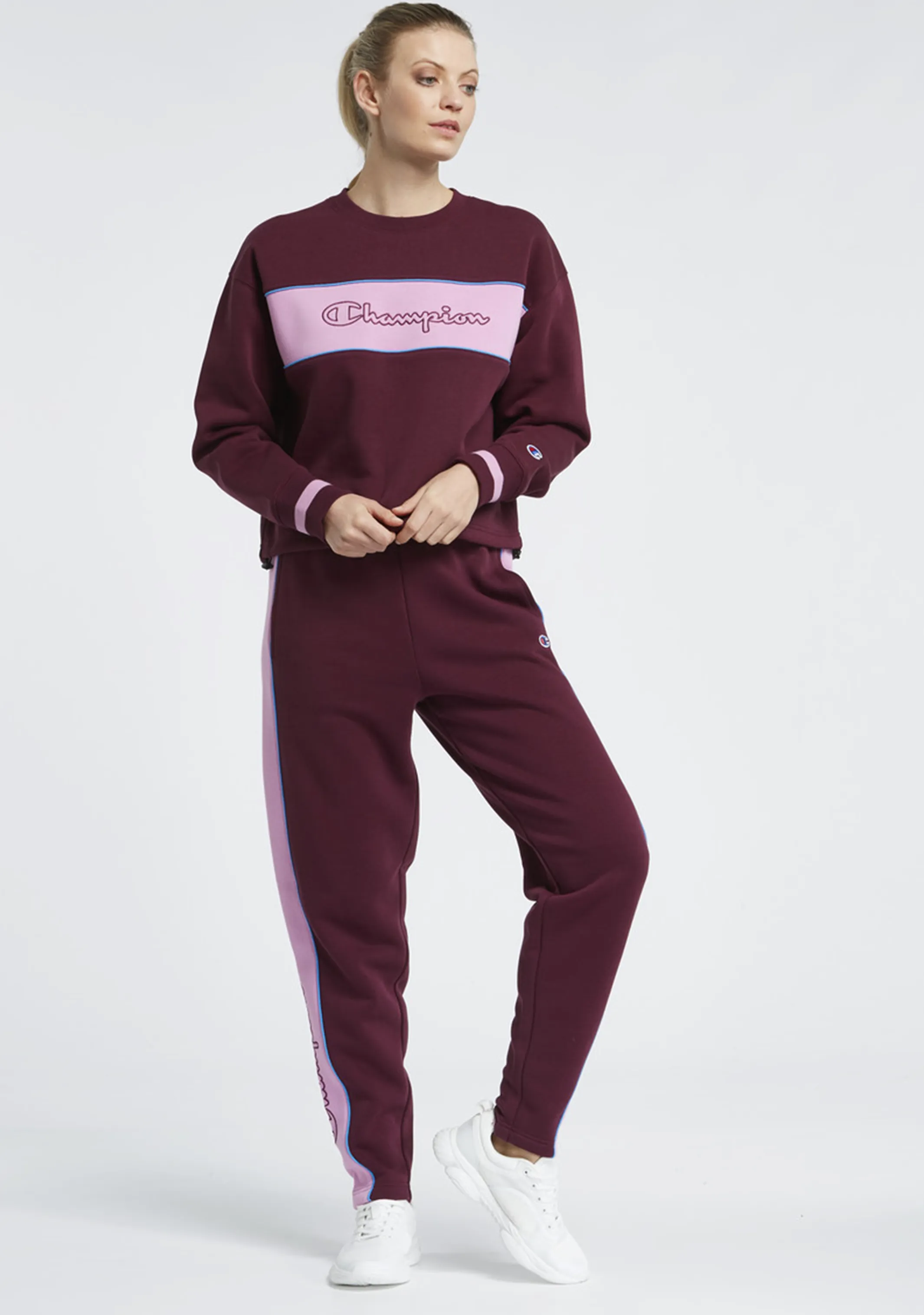 Champion Womens Roch City Crew <BR> CTCUN MAROON