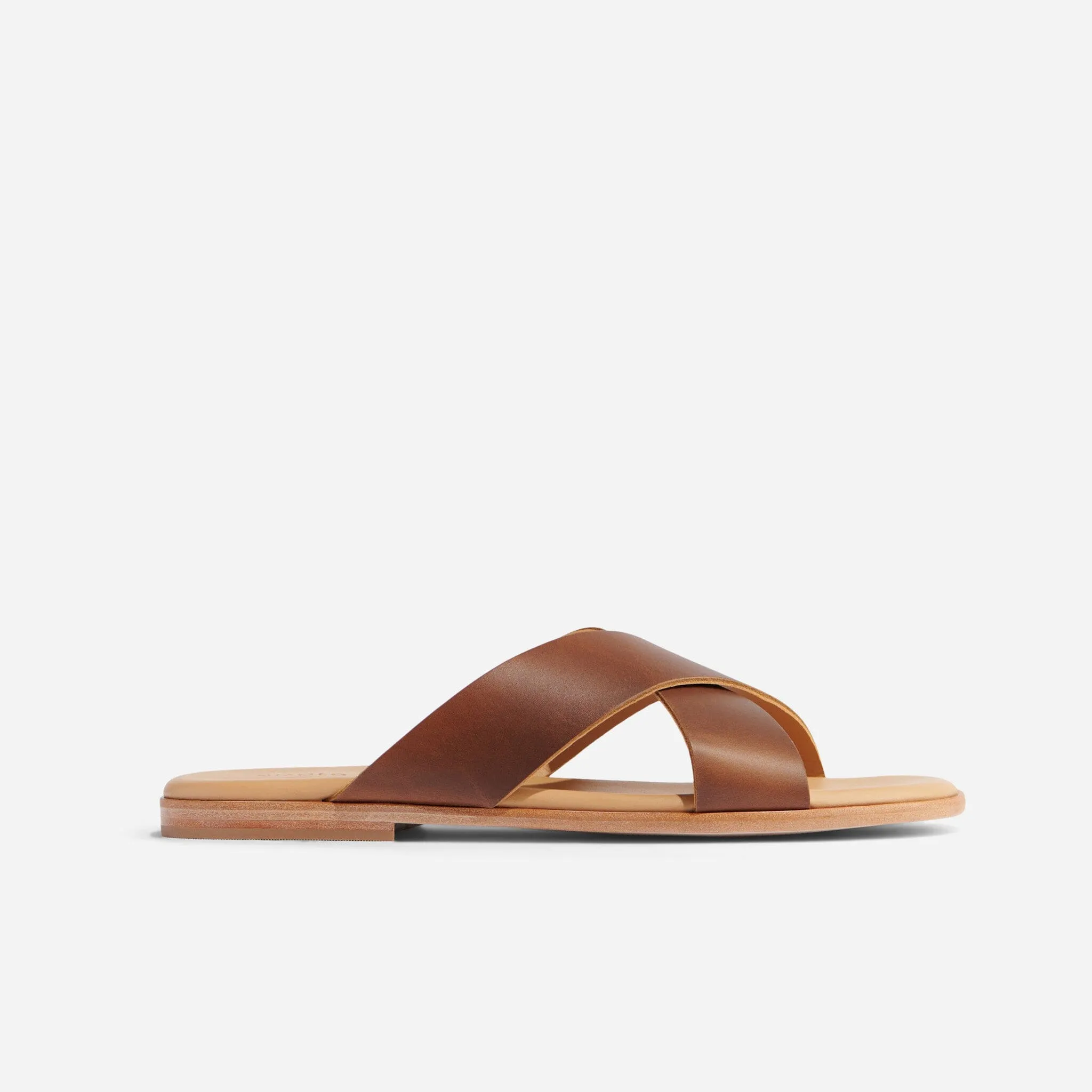 Dante Cross Strap Sandal Brown