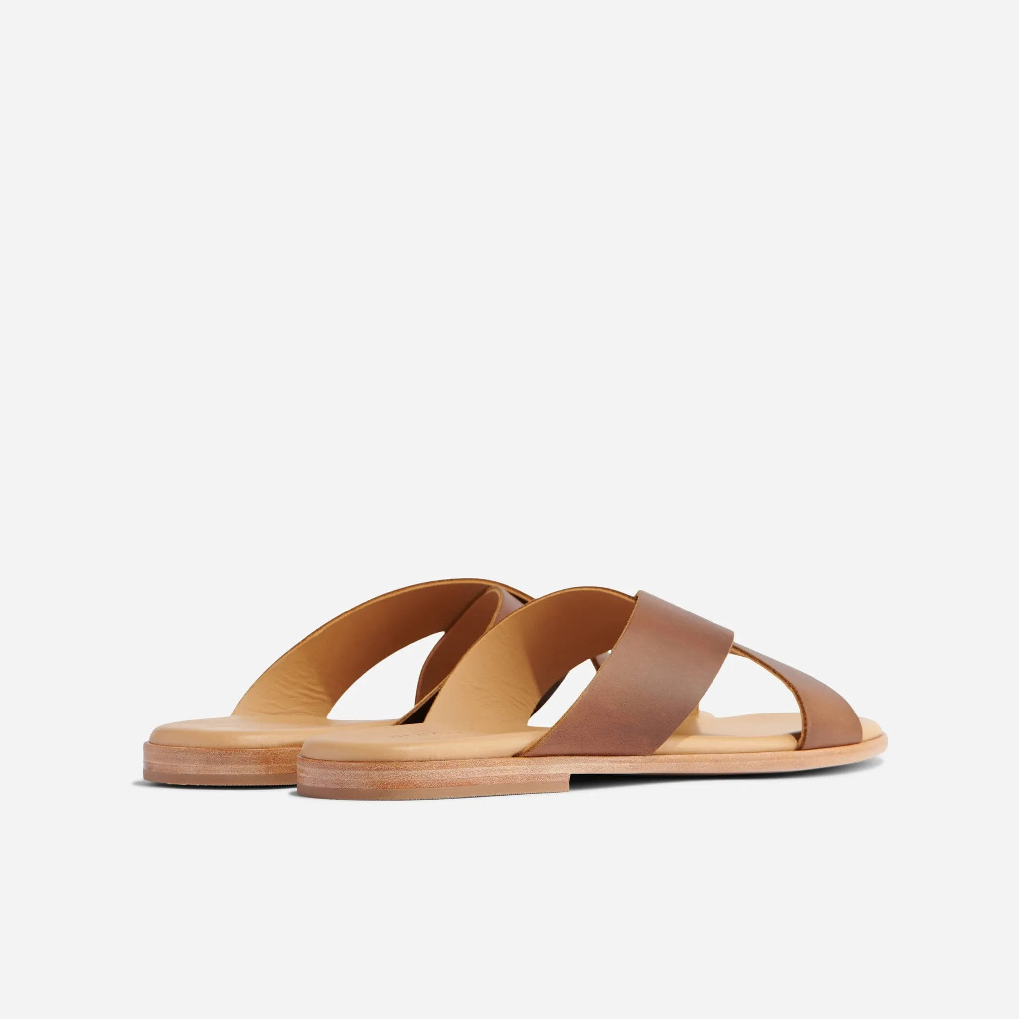 Dante Cross Strap Sandal Brown