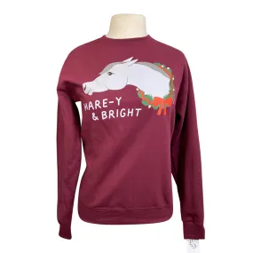 Dapplebay 'Mare-y & Bright' Sweatshirt in Mulled Wine/Grey - Women's Large