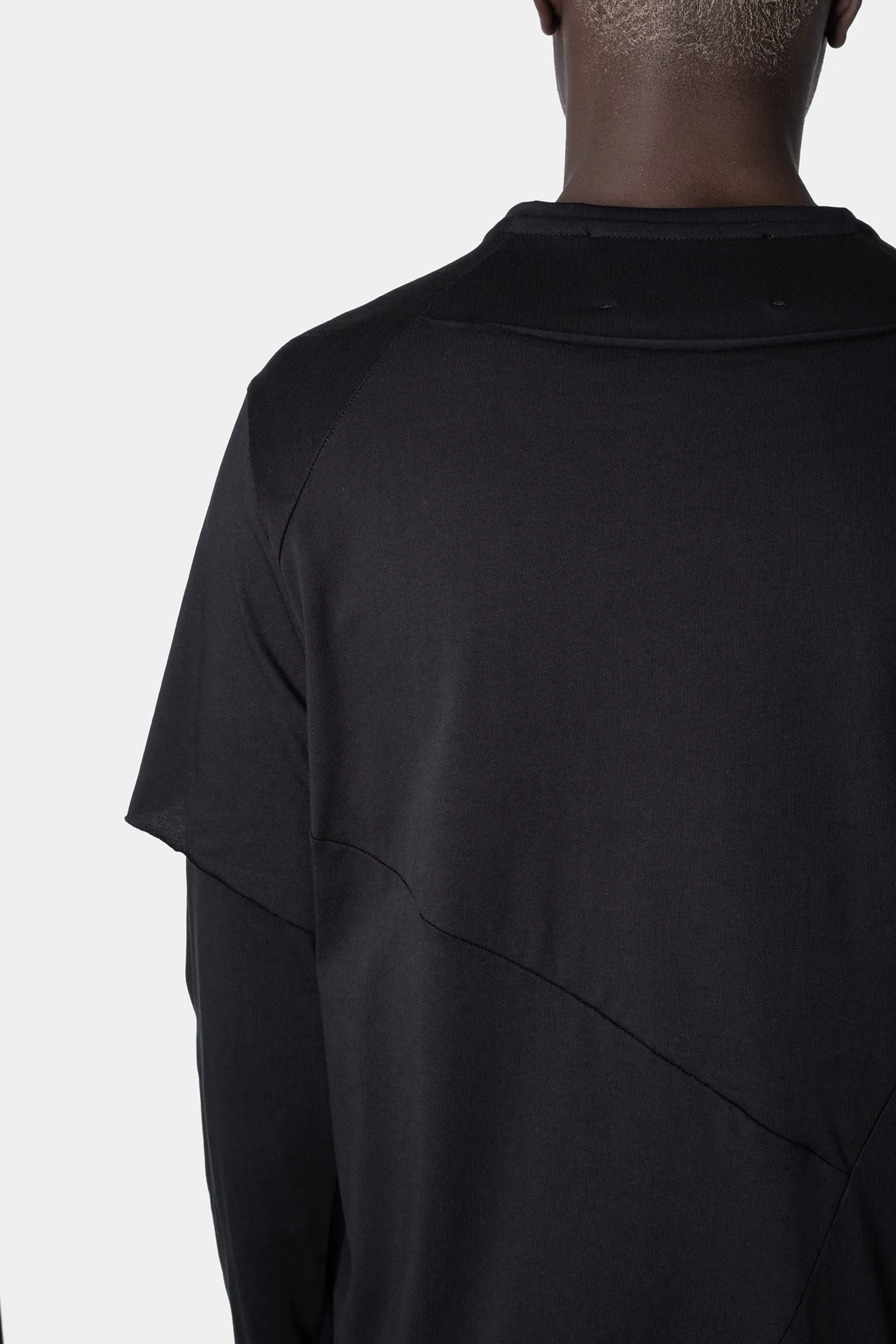 Double layer long sleeve tee, Black