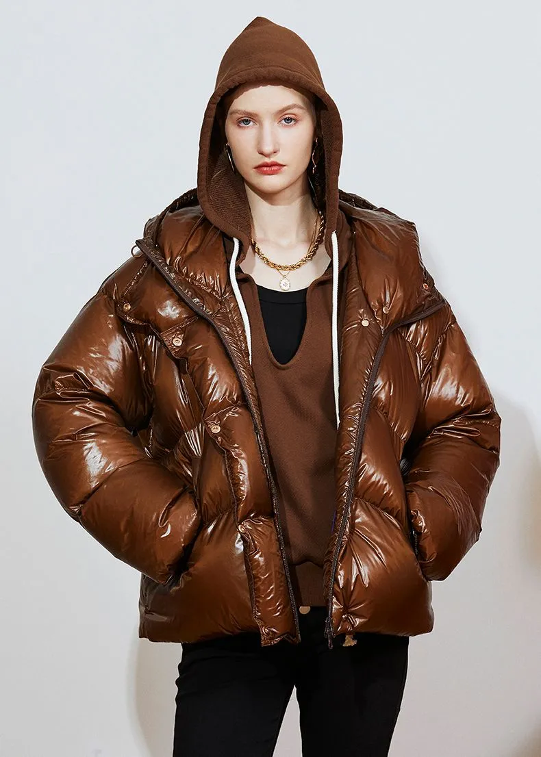 Eileen Hooded Thick Down Puffer Coat