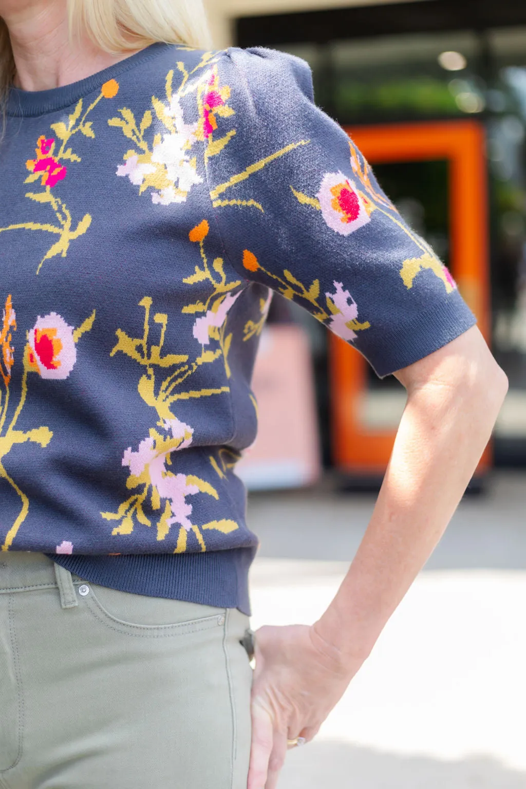 Floral Jacquard Sweater