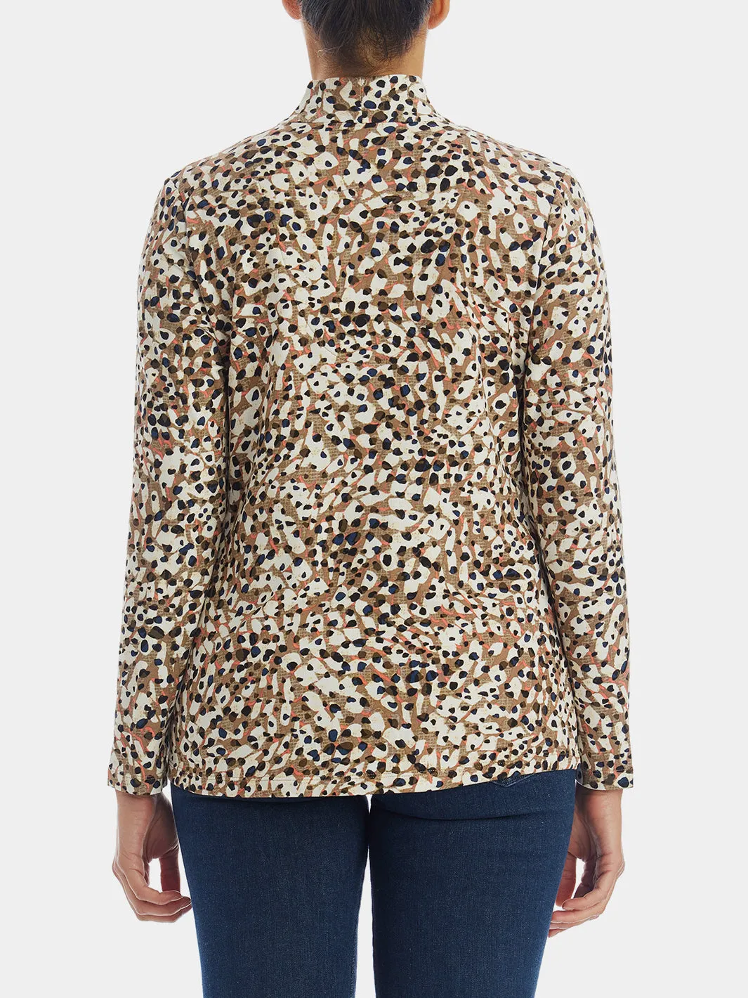 Forest Spot Button Up Blouse