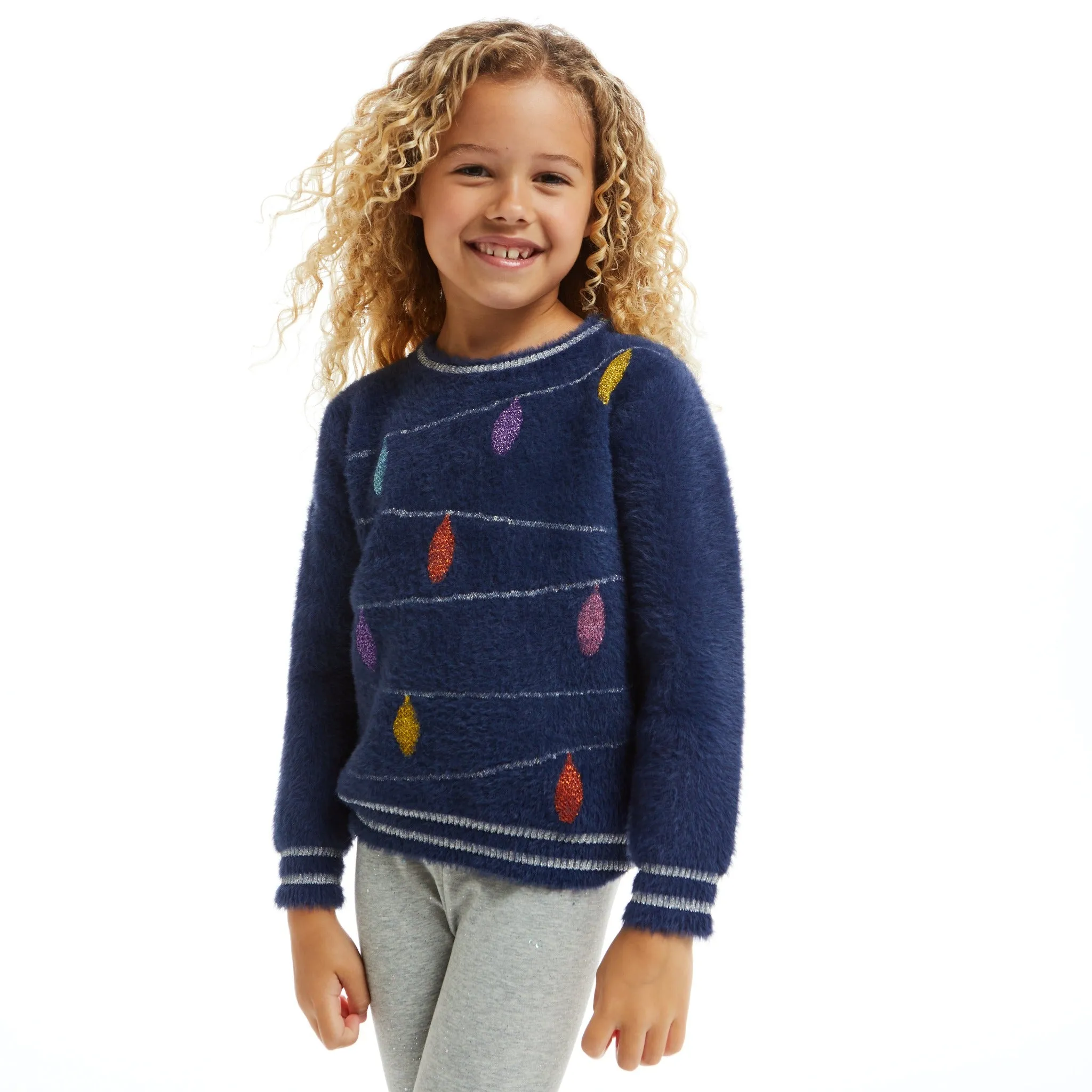 Holiday Lights Sweater | Navy