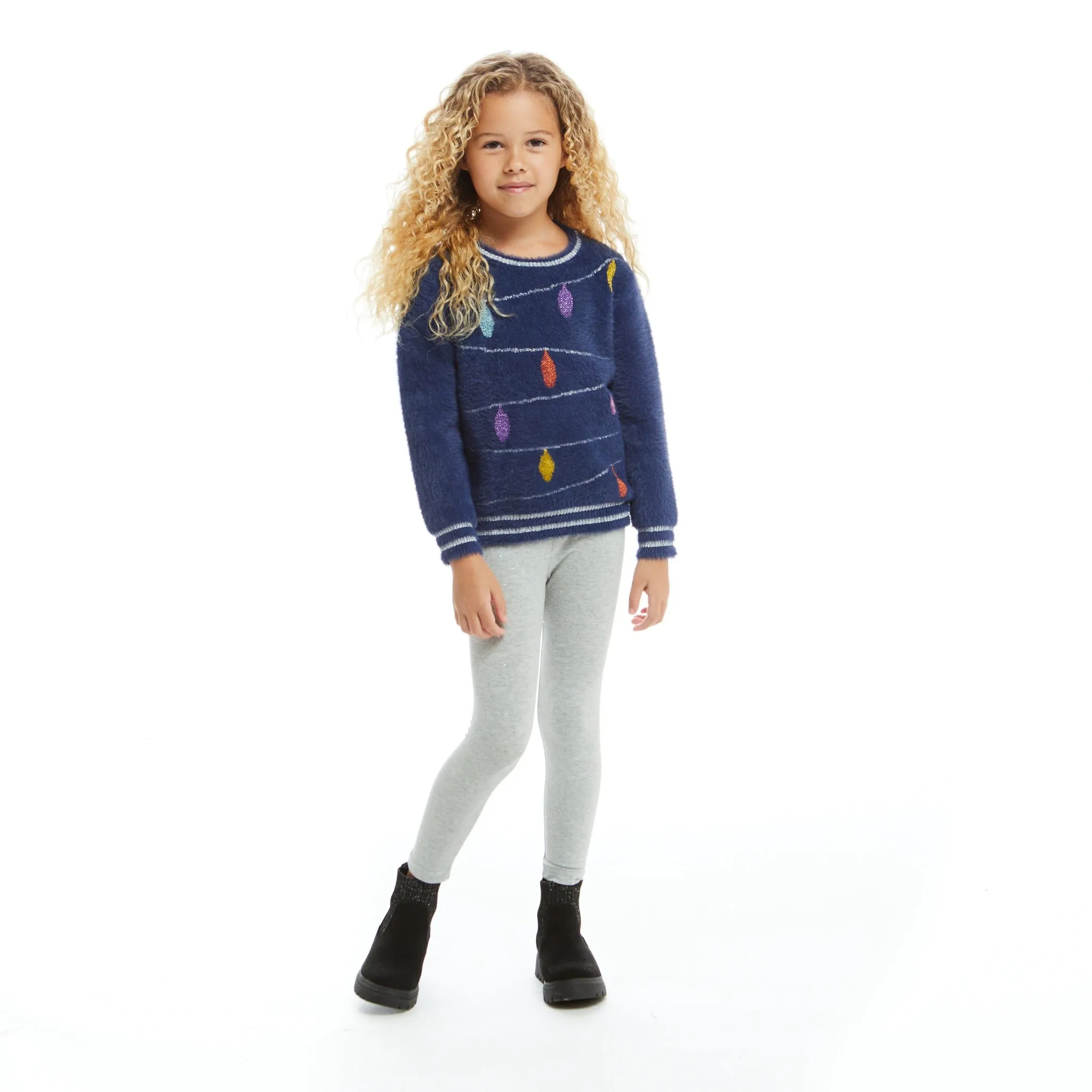 Holiday Lights Sweater | Navy