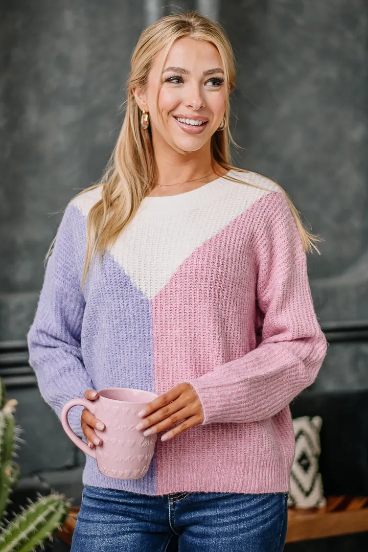 In A Moment Colorblock Sweater