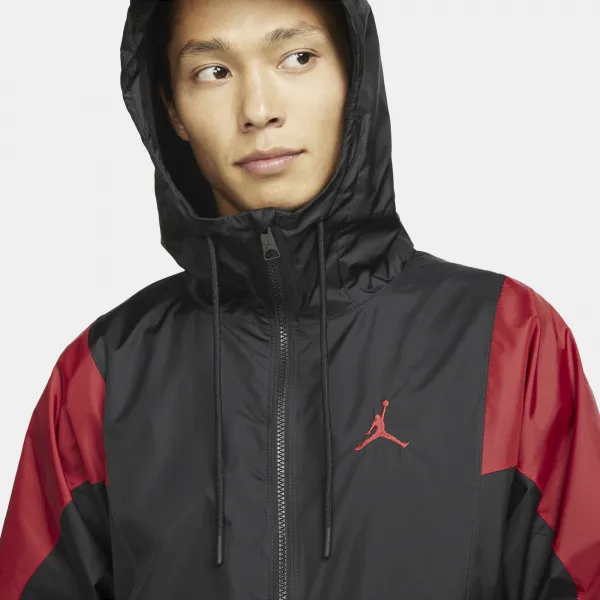 Jordan - Men - ESS Woven Jacket - Black/Gym Red