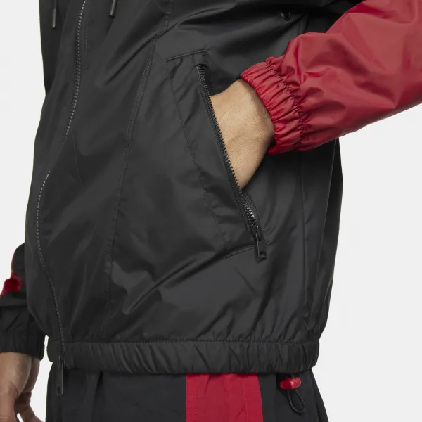 Jordan - Men - ESS Woven Jacket - Black/Gym Red