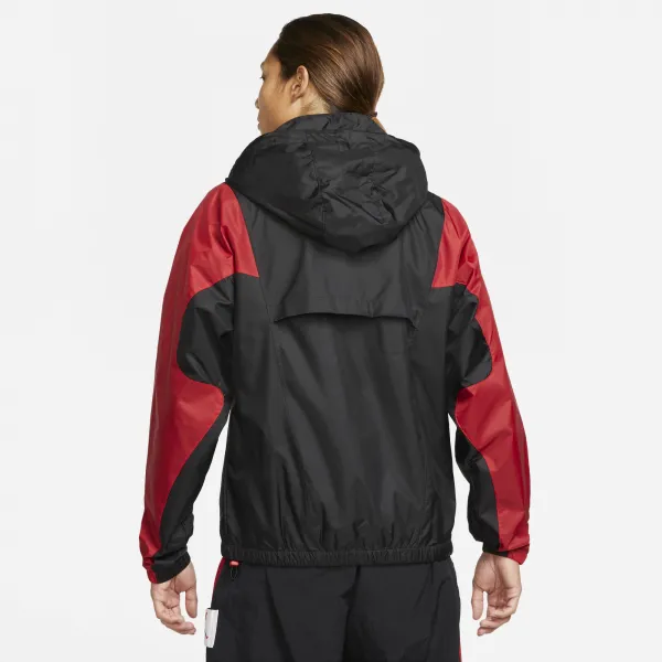 Jordan - Men - ESS Woven Jacket - Black/Gym Red