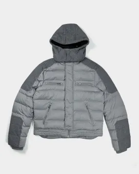 Just Cavalli Removable Hoodie Grey Puffer Jacket 2000's