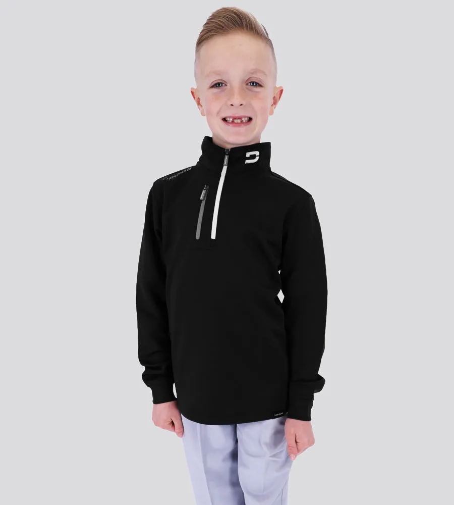 KIDS ULTRA BLEND 1/4 ZIP BLACK