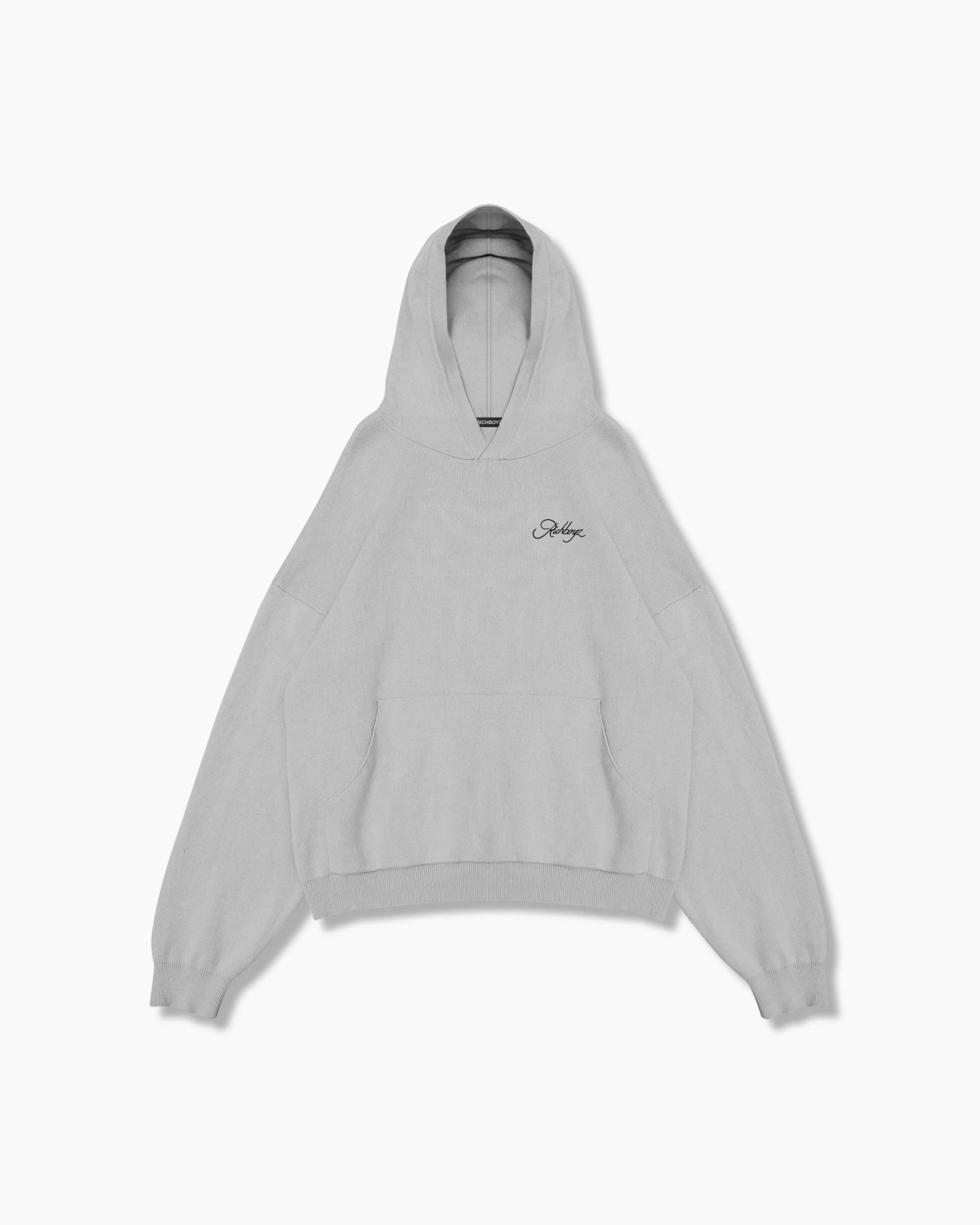 Knitted Hoodie - Pebble