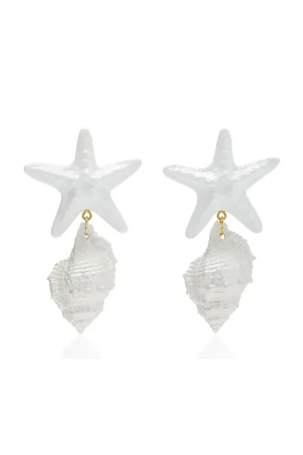 Le Splash Earrings White