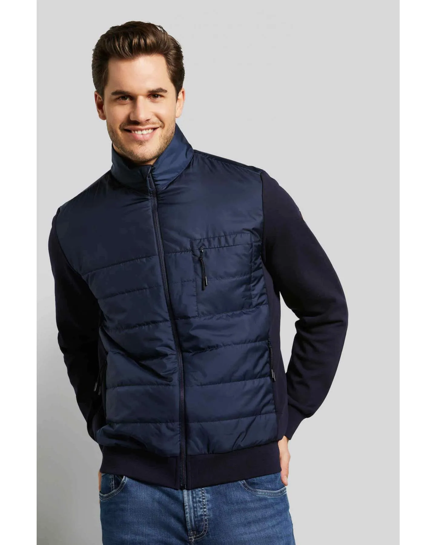 Long Sleeve Full Zip Knit 8750-35150 Navy