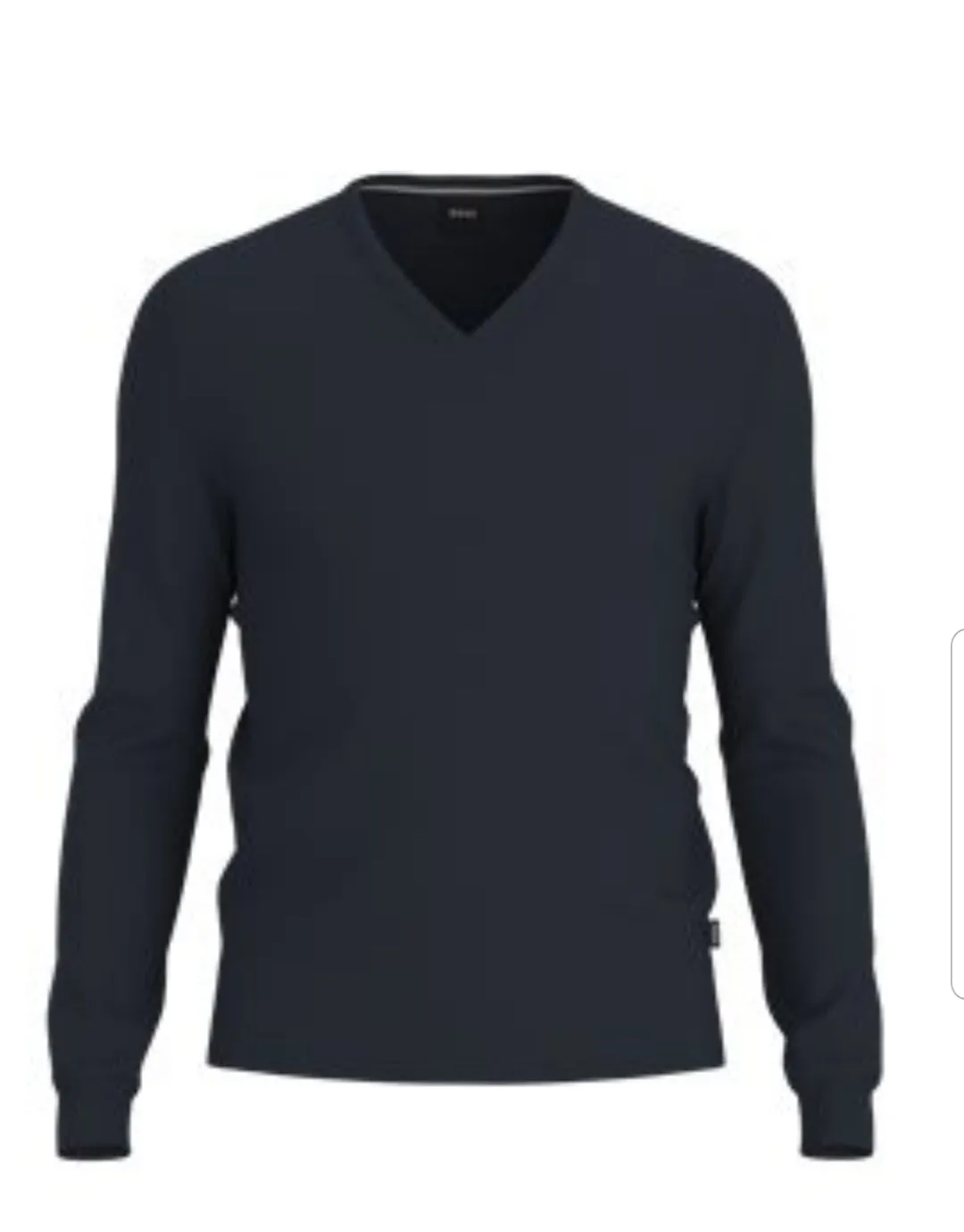 Melba-P V Neck Wool Sweater Dark Blue 404