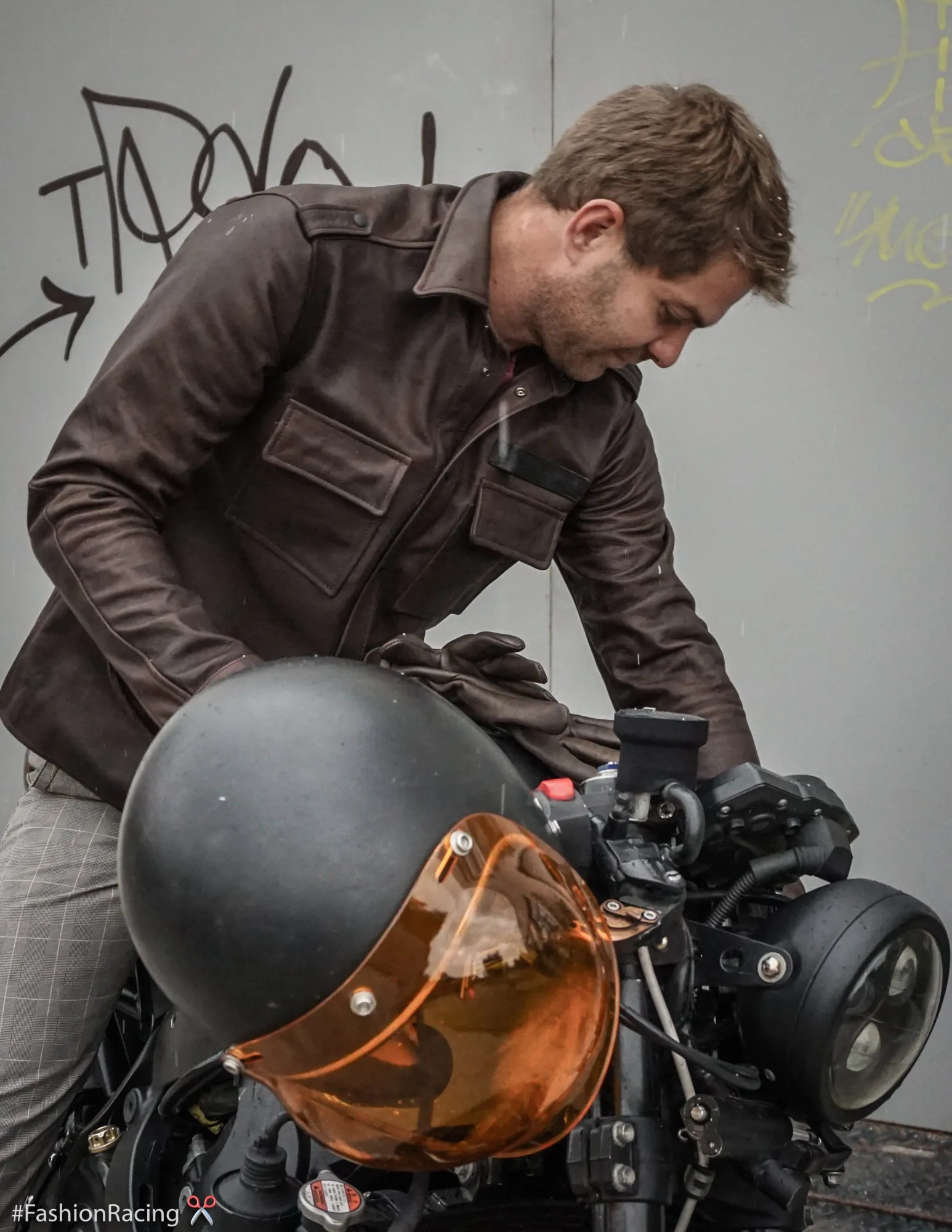 Men's Leather Shirt | Motorcycle Leather Jacket, Cafe-racer