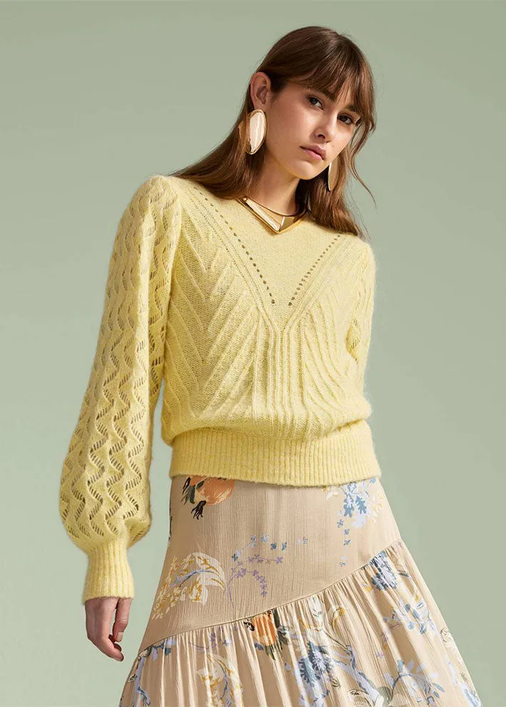 Optimized Title: Odd Molly Cozy Forever Yours Sweater in Soft Yellow Powder