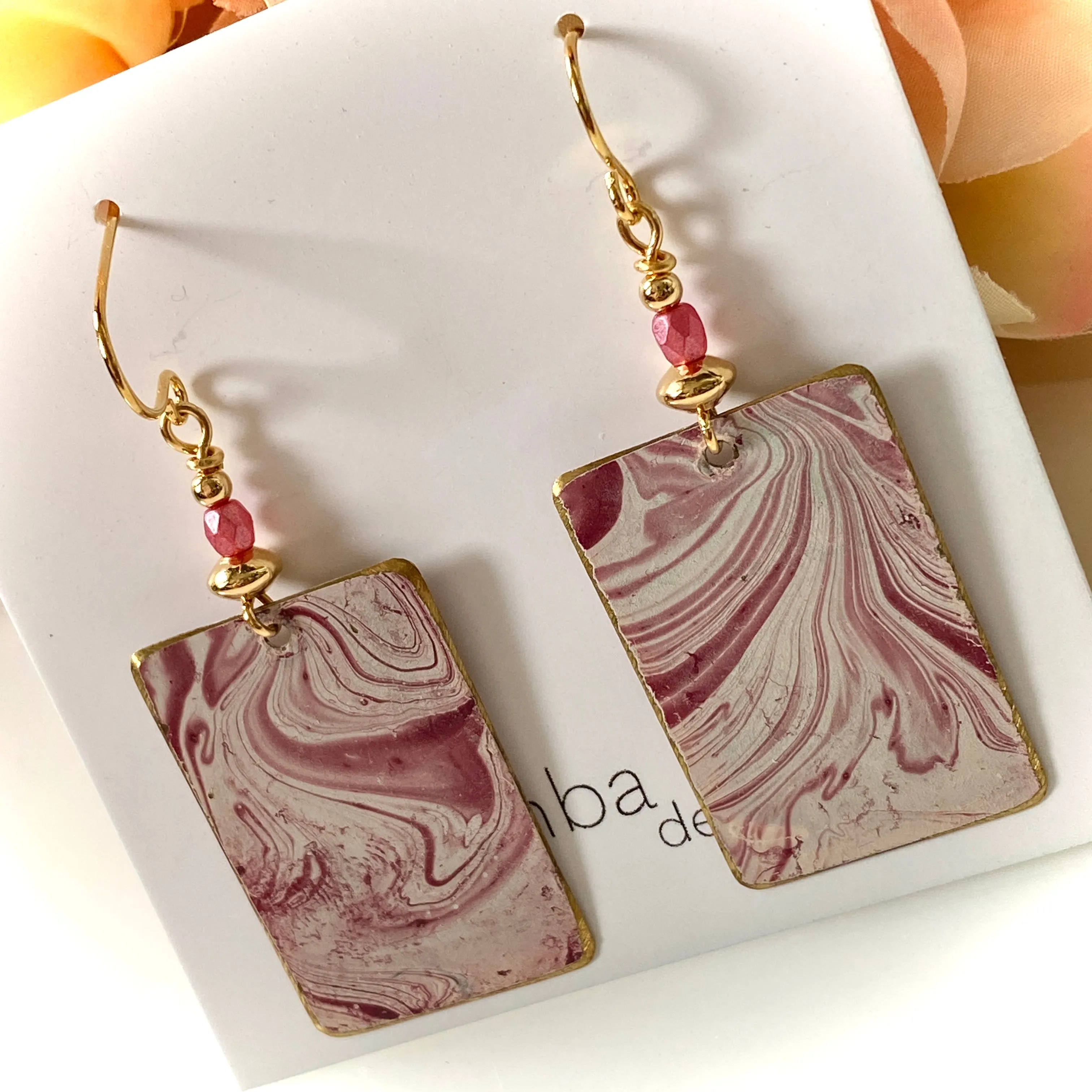 "Rose Splash" Earrings