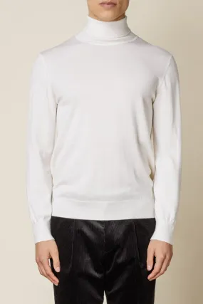 Roll Neck Merino Wool - Off White