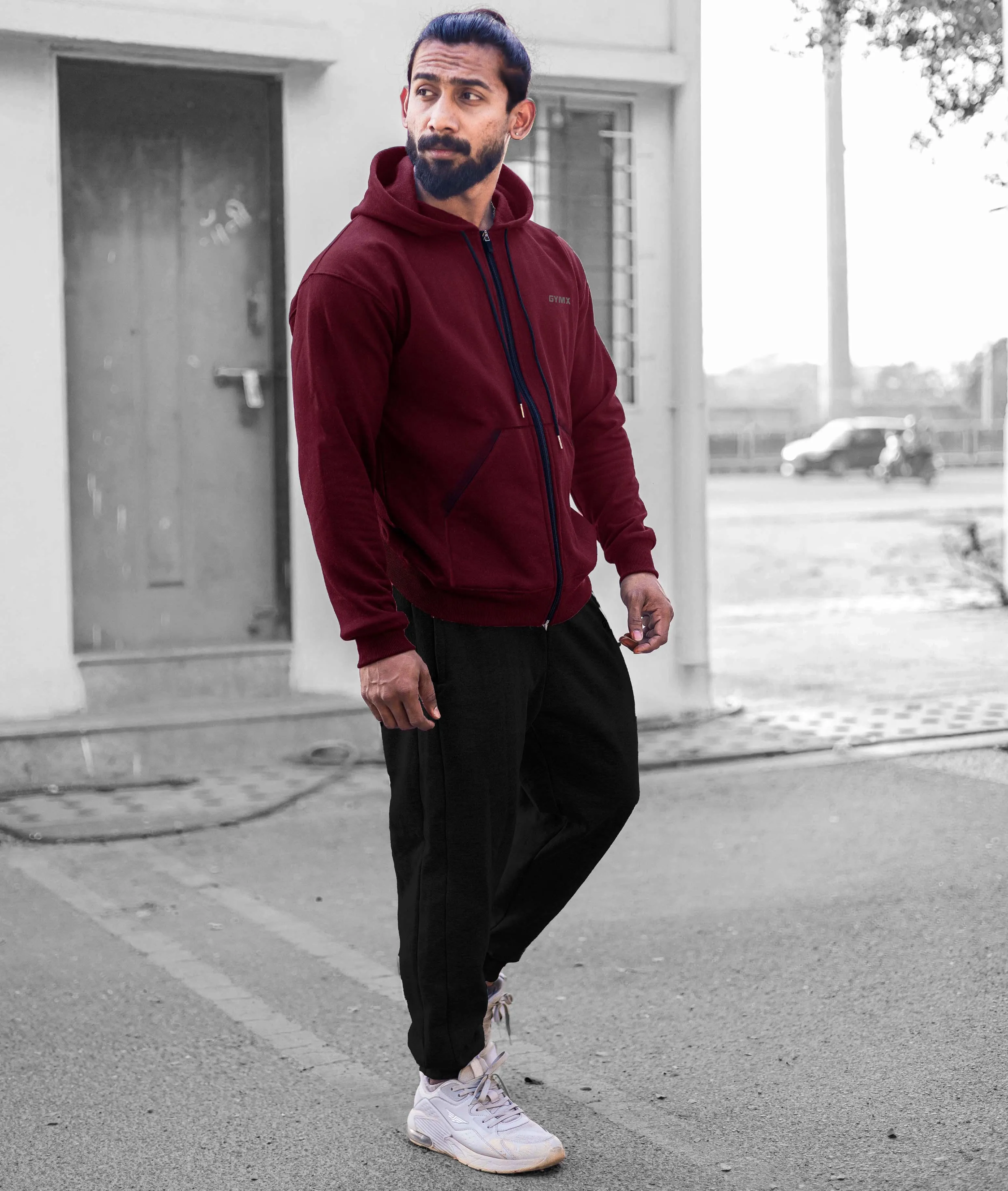 Signature Oversized GymX Hoodie: Splendid Maroon