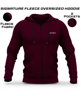 Signature Oversized GymX Hoodie: Splendid Maroon