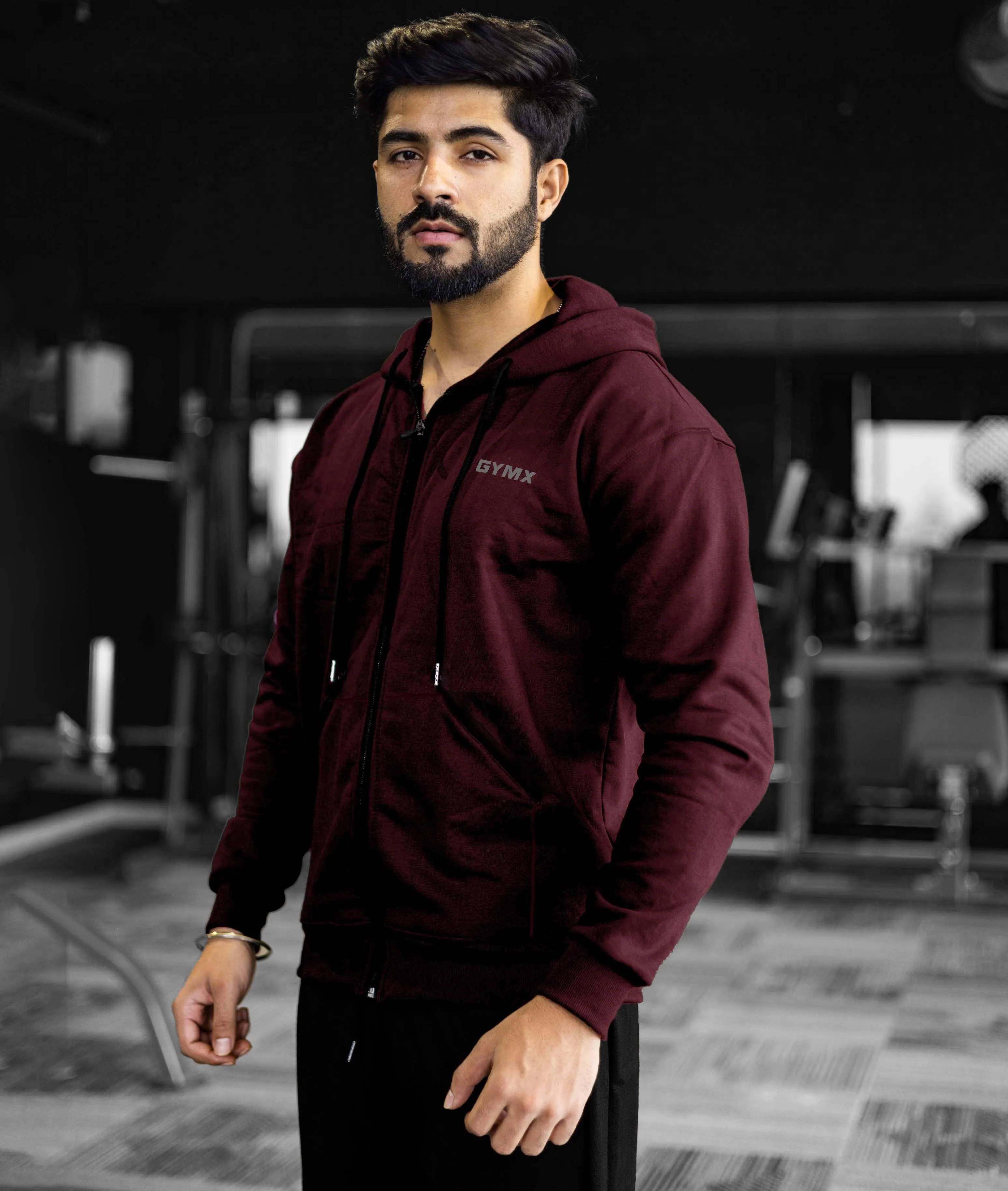 Signature Oversized GymX Hoodie: Splendid Maroon