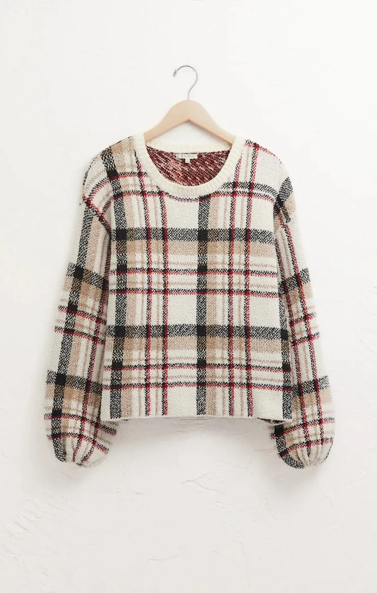 Solange Plaid Sweater