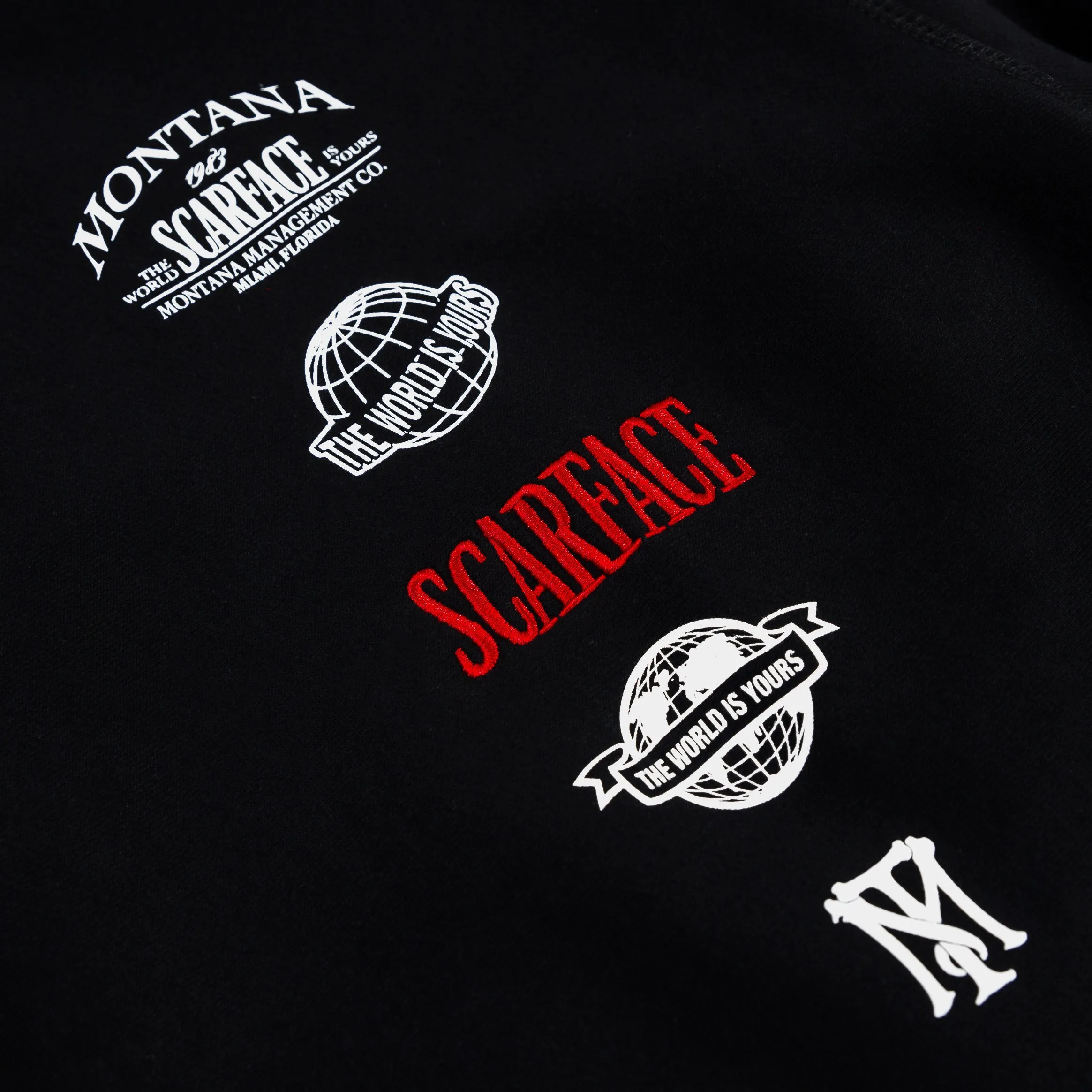 SP x Scarface Mens Black Logo Pullover Hoodie