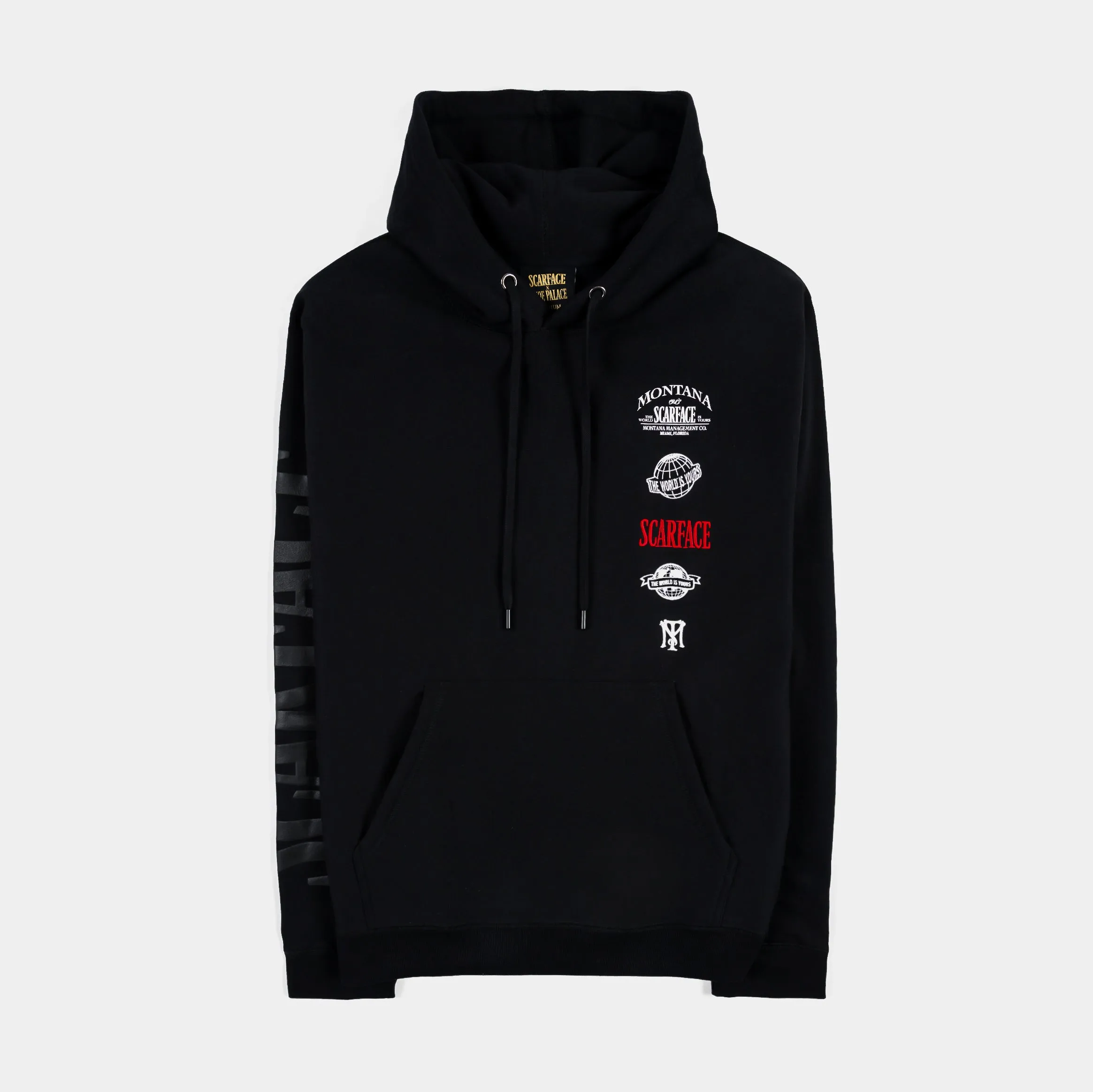 SP x Scarface Mens Black Logo Pullover Hoodie