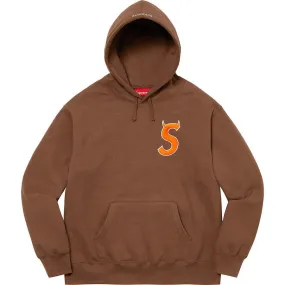 Supreme S Logo Hooded Sweatshirt (Brown)