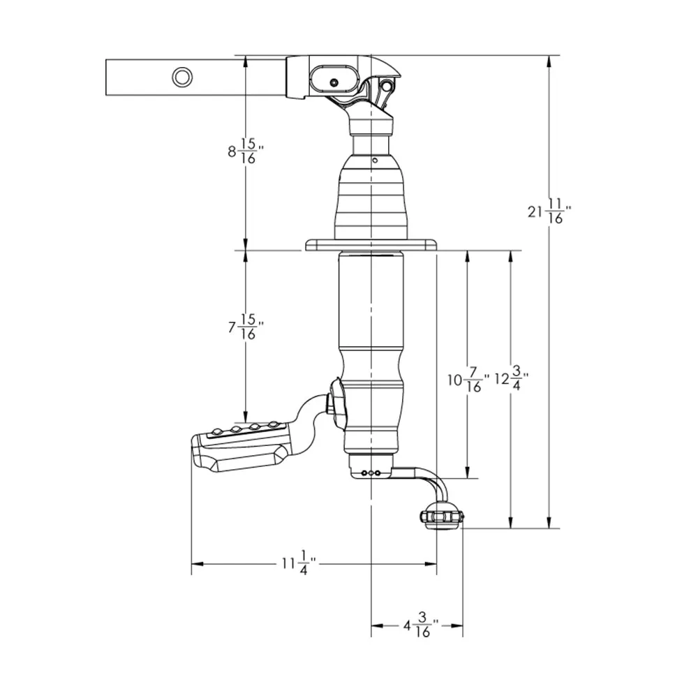 TACO Grand Slam 380XL Outrigger w/Offset Handle f/Hard Tops up to 4-1/2 Thick [GS-380XL]