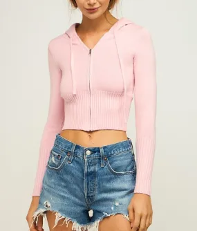 Taylor Crop Zip Up Sweater