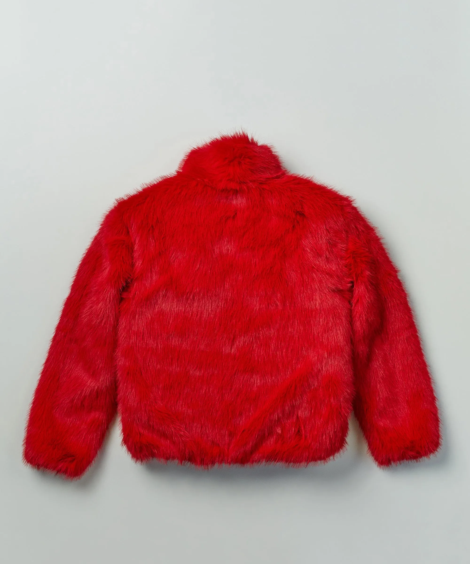 Uptown Faux Fur Jacket - Red