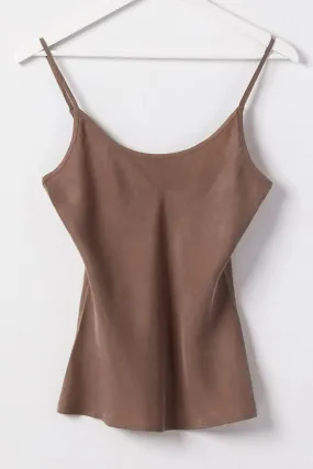 Upward Nutmeg Cupro Scoop Neck Bias Cami