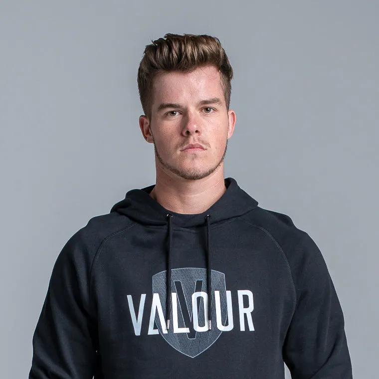 Valour Black Shield Hoodie