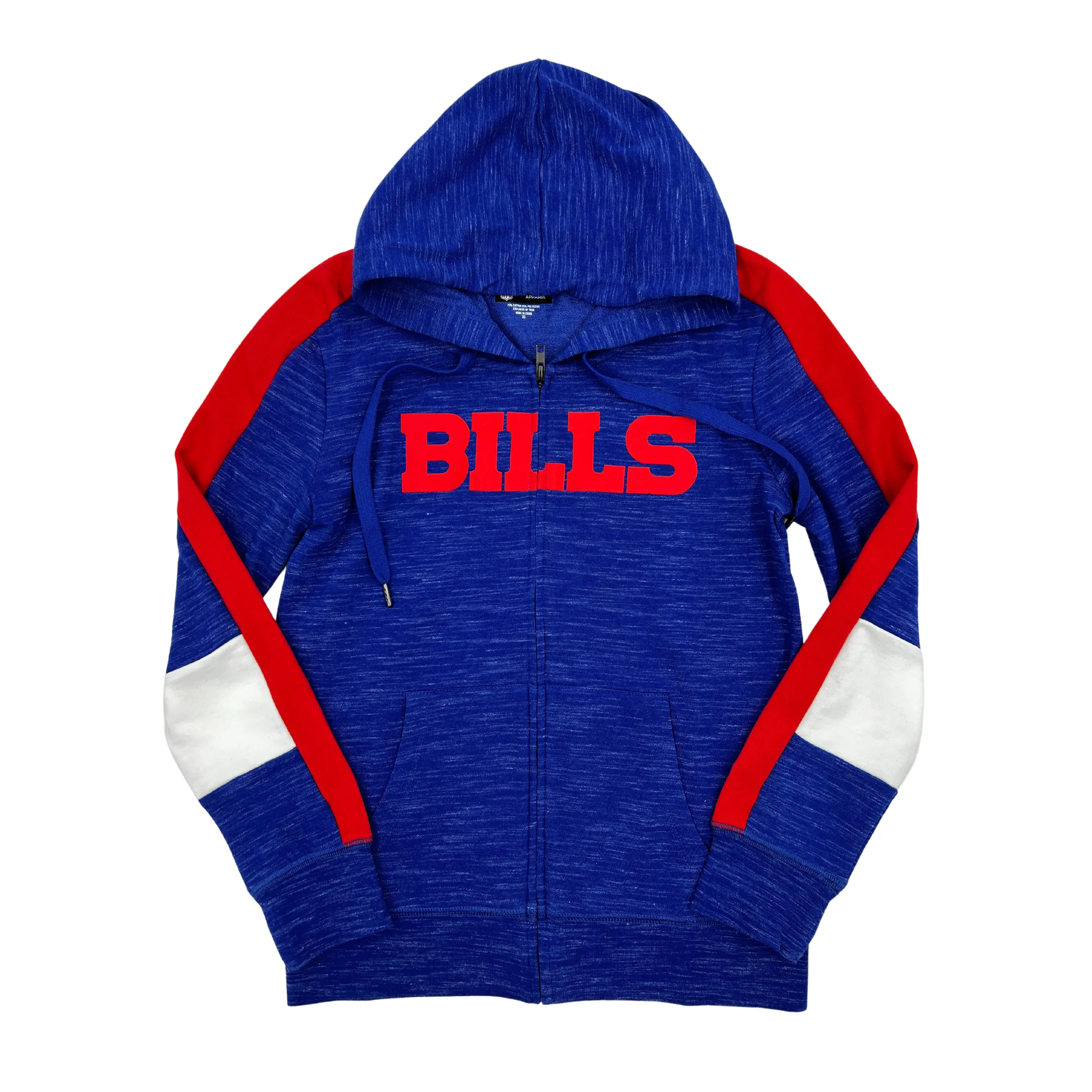 Women's New Era Bills Royal Space Dye Zip-Up Hoodie