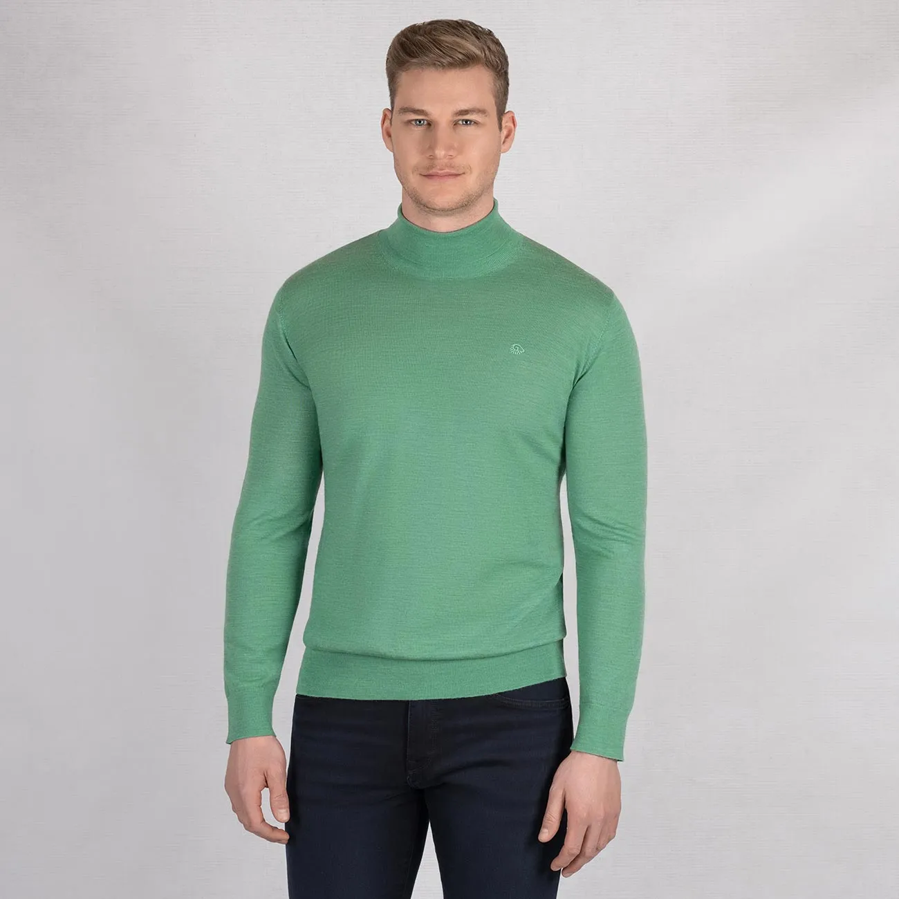 Wool Pullover Light Turtleneck Men