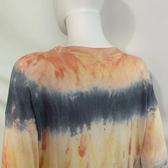 Zadig& Voltaire NWT tie dye raw edge sweater